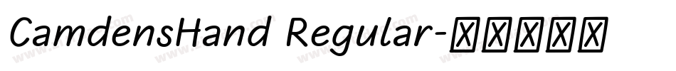 CamdensHand Regular字体转换